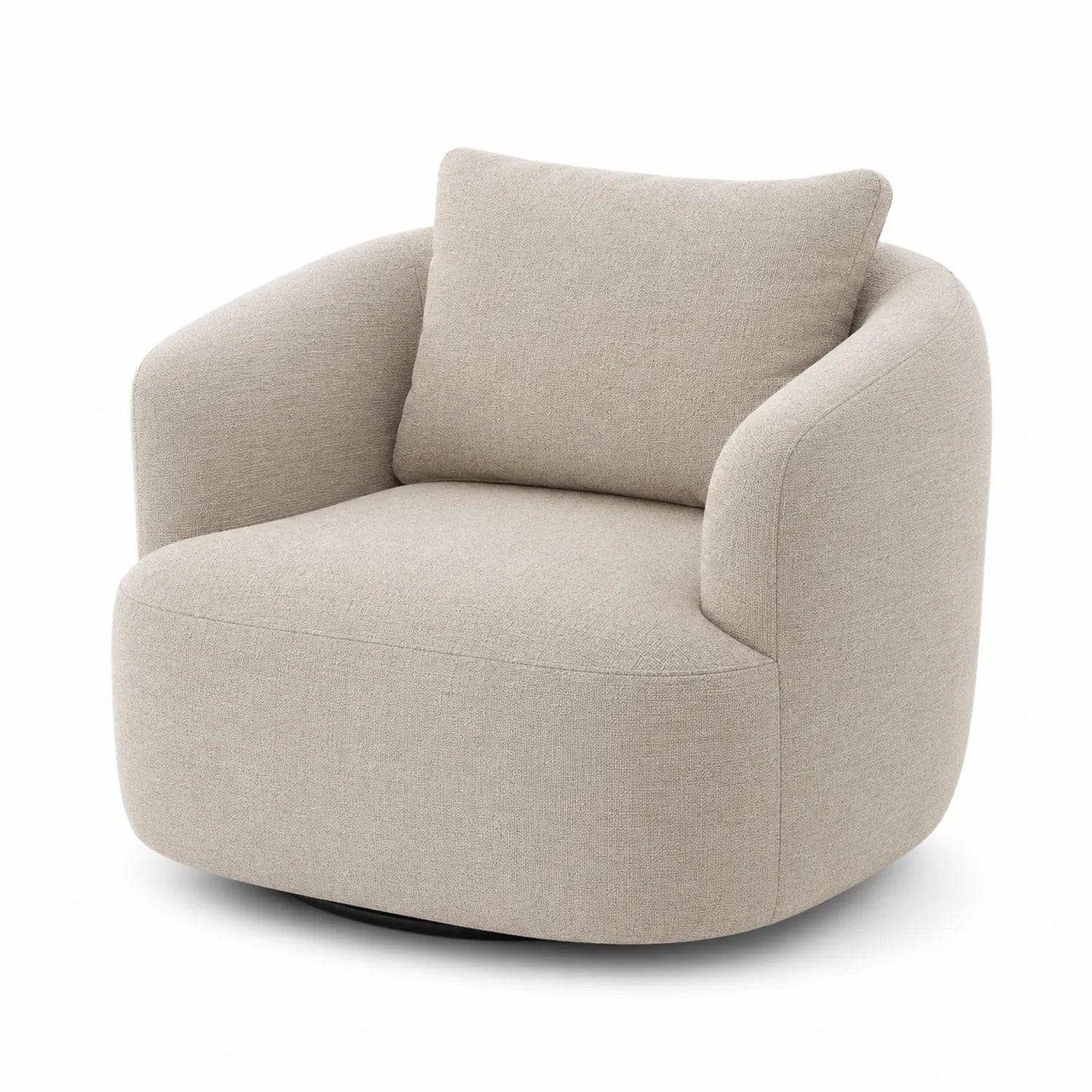 Poltrona in tessuto beige 80x80x75 cm