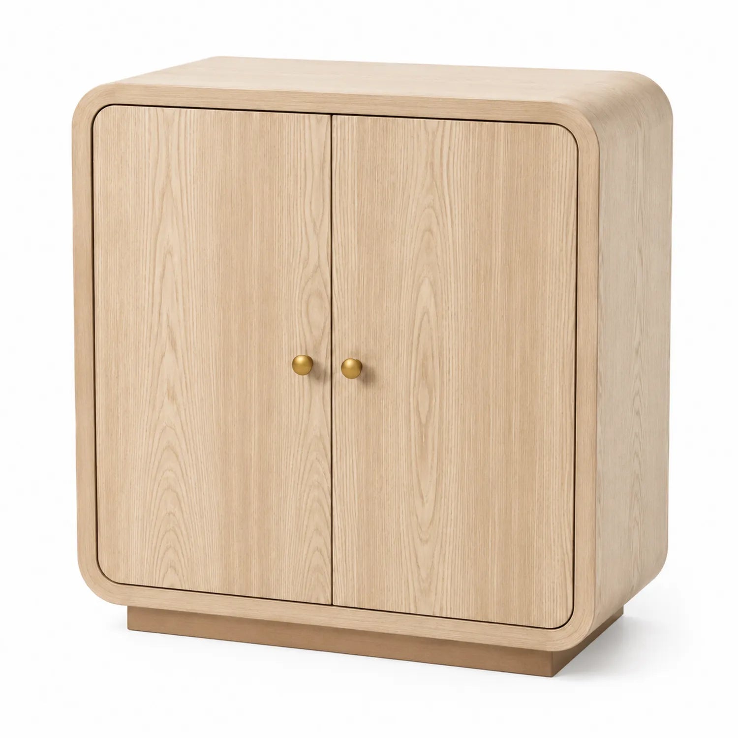 Credenza rettangolare a due ante in legno colore Naturale