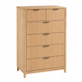 Cassettiera in Legno con Maniglie in Metallo 100x45x130 cm