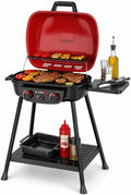 Barbecue, Griglia, barbecue alimentato a gas, 76,8x51,9x90,4 cm, esterno, ruote di trasporto, ghisa, rosso