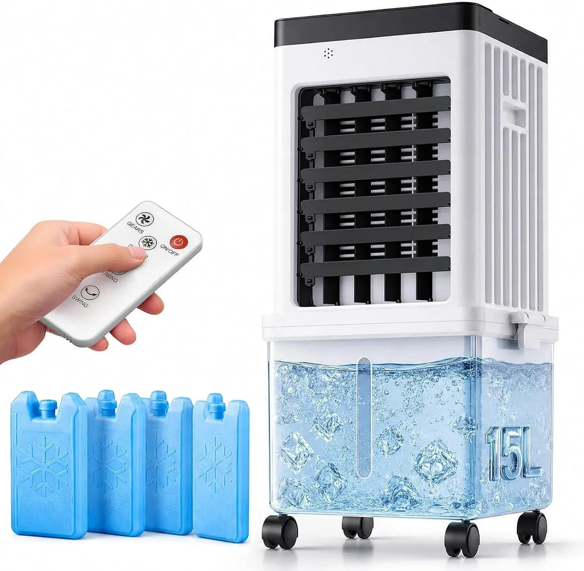 Raffrescatore Evaporativo, Climatizzatore in formato mobile Senza Tubo