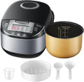Pentola e padella, 1,8 L, 11 programmi, timer, vapore, Rice Cooker da 1,8 l a 10 persone, fornello lento con vapore, tecnologia a 6