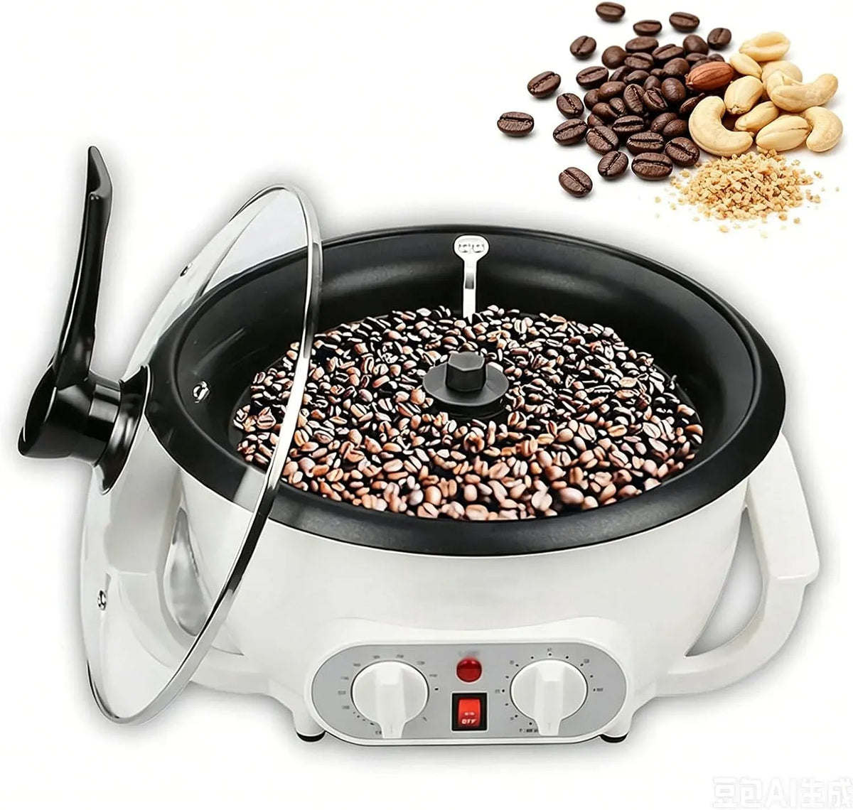 A 240 Macchina Per Tostare, macchina da caffè elettrica, 0 a 240 °C, timer, rivestimento antiaderente, per Chicchi Di Caffè