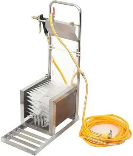 Spazzola, esterno, acciaio inox, per la pulizia degli stivali in acciaio inossidabile con