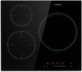 Klarstein Piano cottura a induzione, 60 cm, 3 fuochi, 5800 W, piastra a induzione, touch, timer, autonomo, nero, 9 livelli di potenza, autark