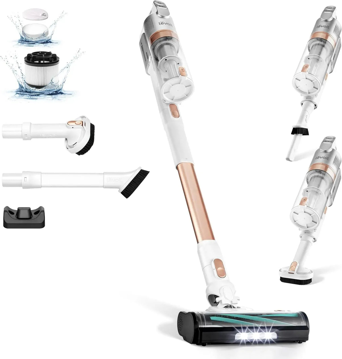 Aspirapolvere, aspiratore elettrico domestico, senza fili, Levoit Aspirapolvere Senza Fili Antigroviglio fino a 50 min