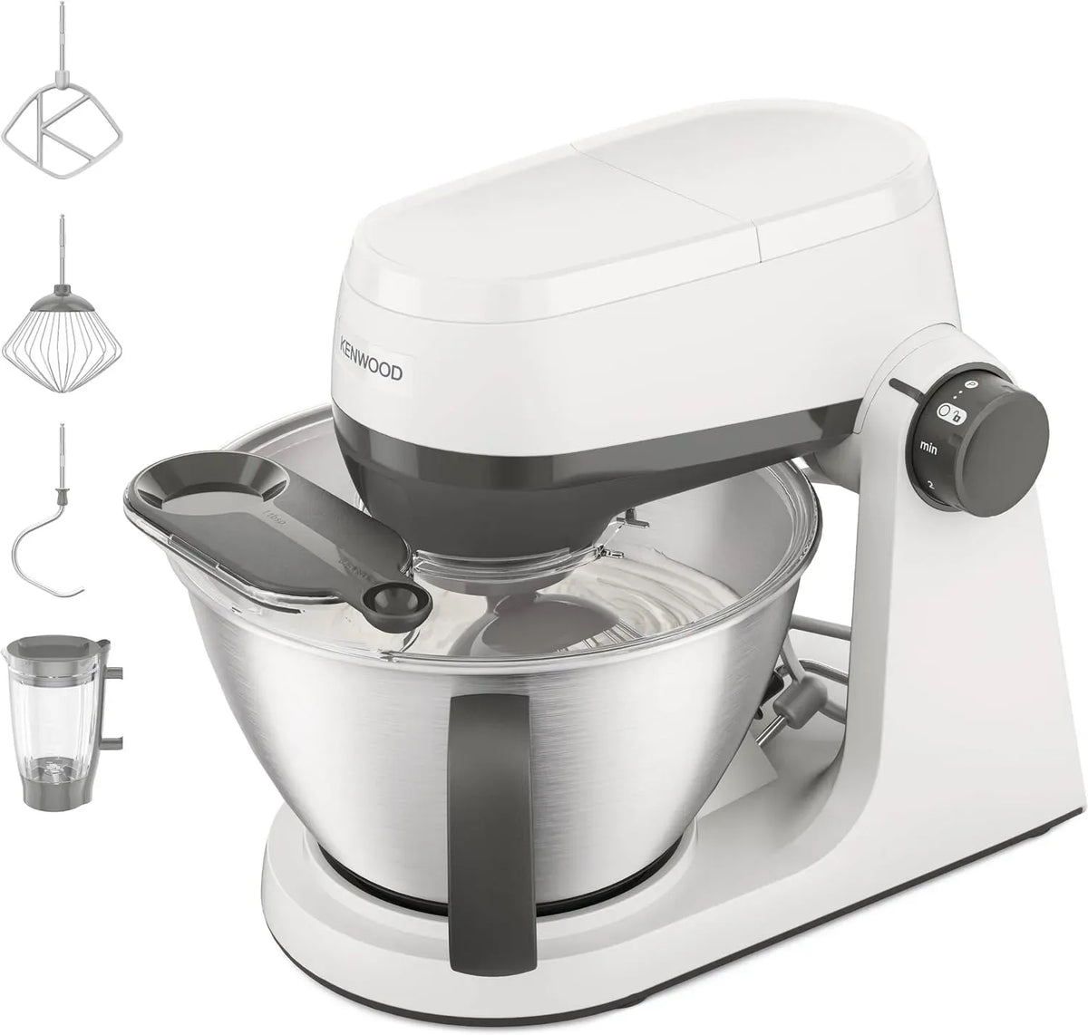 Kenwood KHC30.040WH Frullatore, pizza, bianco, 1,7 kg per Pane e Pizza