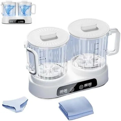 Lavatrice, 2,5 L, portatile, mini rondella a doppia vasca con batteria da 8000 mAh