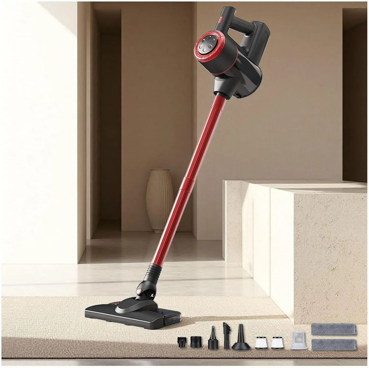 Capelli di Animali, Scopa Elettrica Lava E Aspira Leggero Versatile Scopa Elettrica Senza Filo per Pavimenti, Aspira E Lava Pavimenti Casa 5 in 1