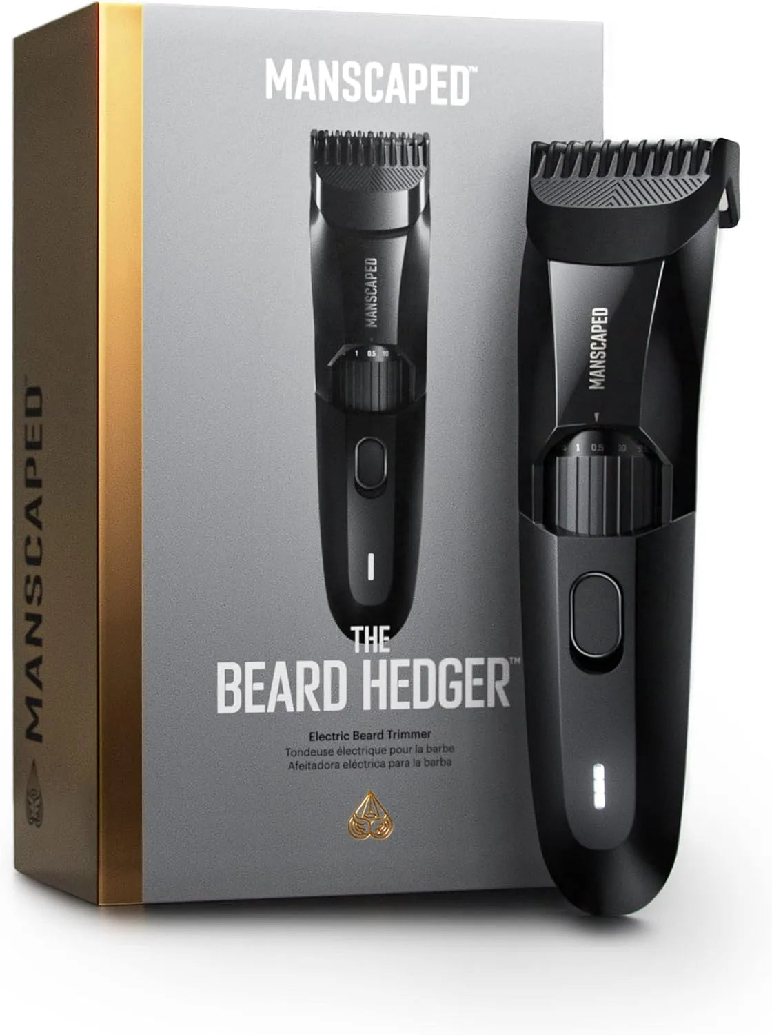 tagliacapelli impermeabile senza fili, Tagliabarba di precisione MANSCAPED® The Beard Hedger®, rotella a 20 lame regolabili in lunghezza, lama in