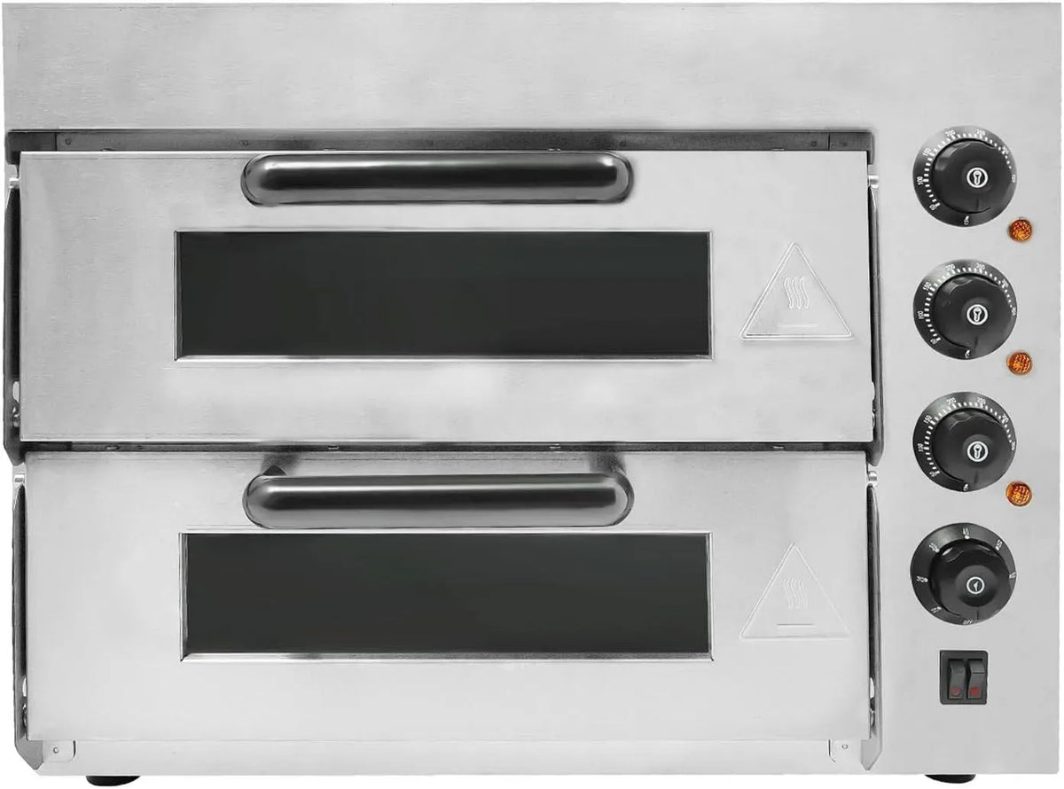 Forno elettrico per pizza, 3000 W, professionale, acciaio inox