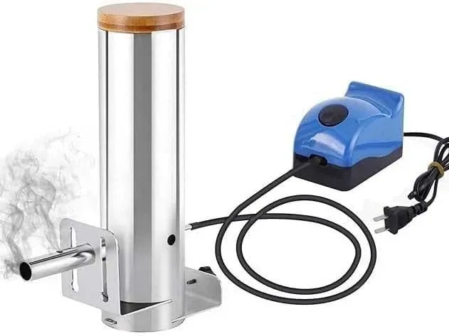 Affumicatore elettrico in formato mobile dotato di uscita di fumo regolabile per affumicare carne e verdure all'aperto