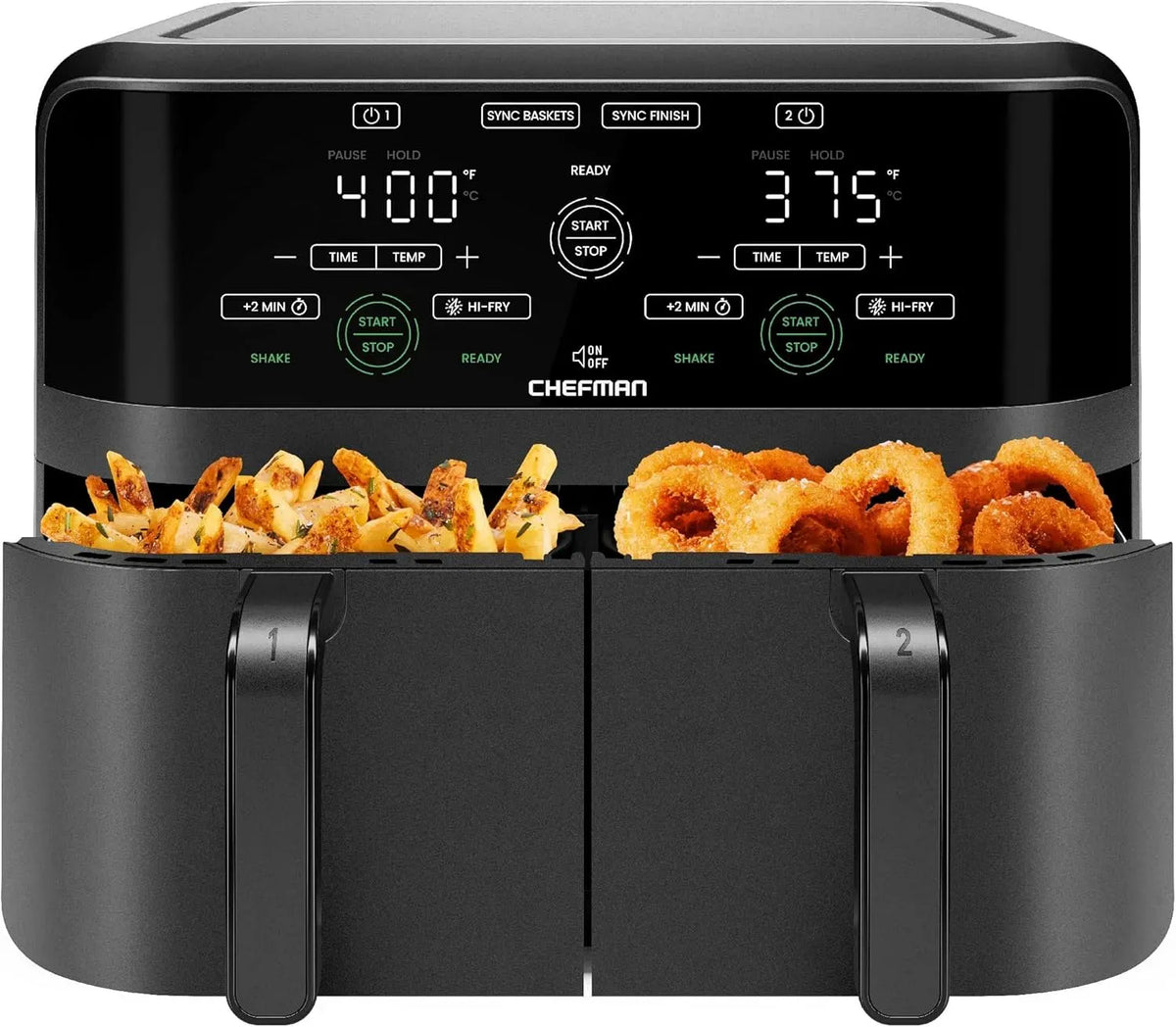 Friggitrice ad aria, 3 L, touch, controllo touch capacitivo, cesta doppia da 3 litri