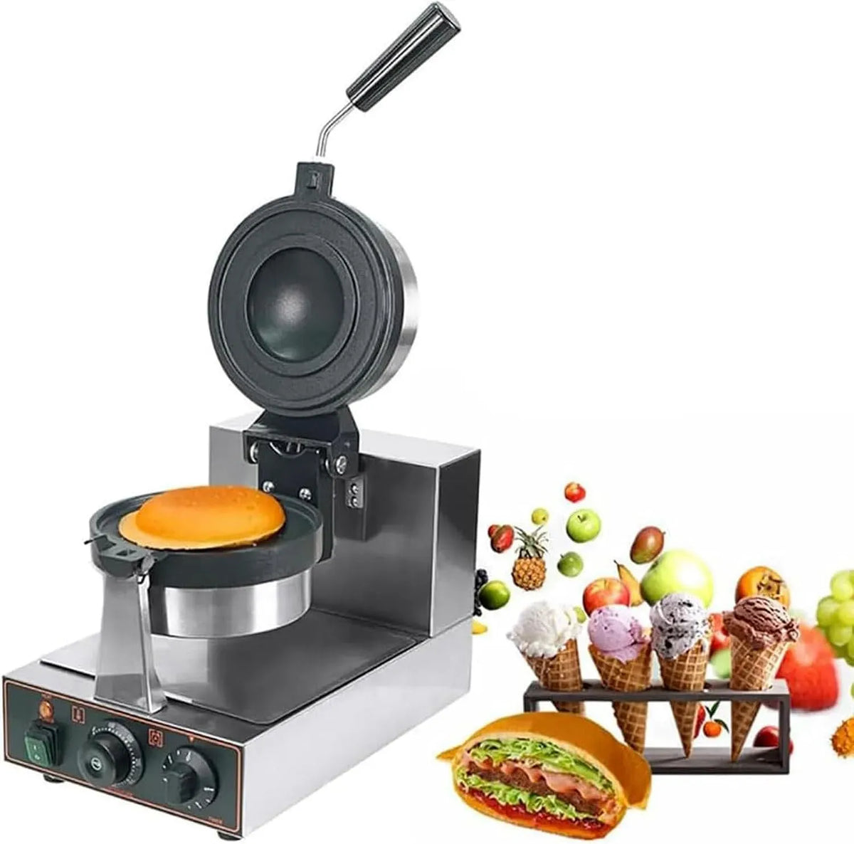 Pentola e padella, 50 a 300 °C, UFO, rivestimento antiaderente, professionale, Pressa per panini elettrica Antiaderente