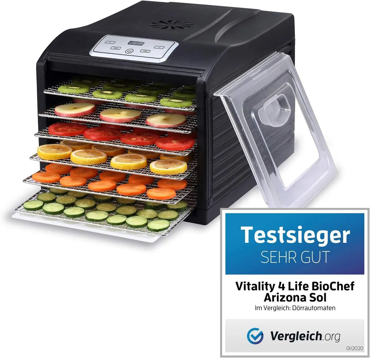 Asciugatrice, acciaio inox, BPA Free e Enzyme Protection Technology