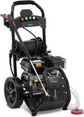 Idropulitrice W 7, 4500 W, pulitrice ad alta pressione, Idropulitrice benzina 4500 CV 200 bar 20 m Hillvert
