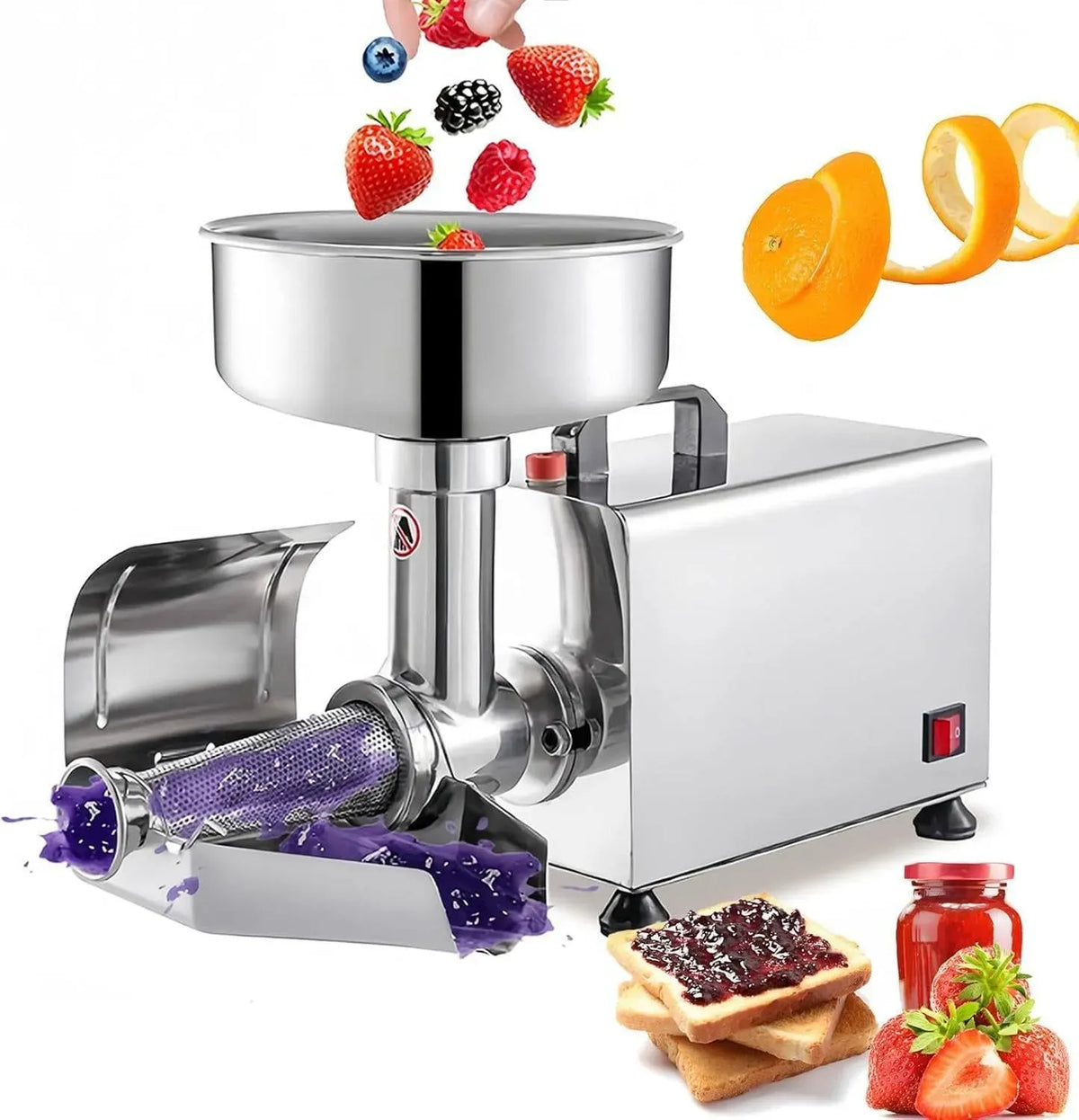 Passapomodoro elettrico, pressa per pomodori, professionale, acciaio inox, 70-150 kg/H per Inscatolare Passate di Pomodoro