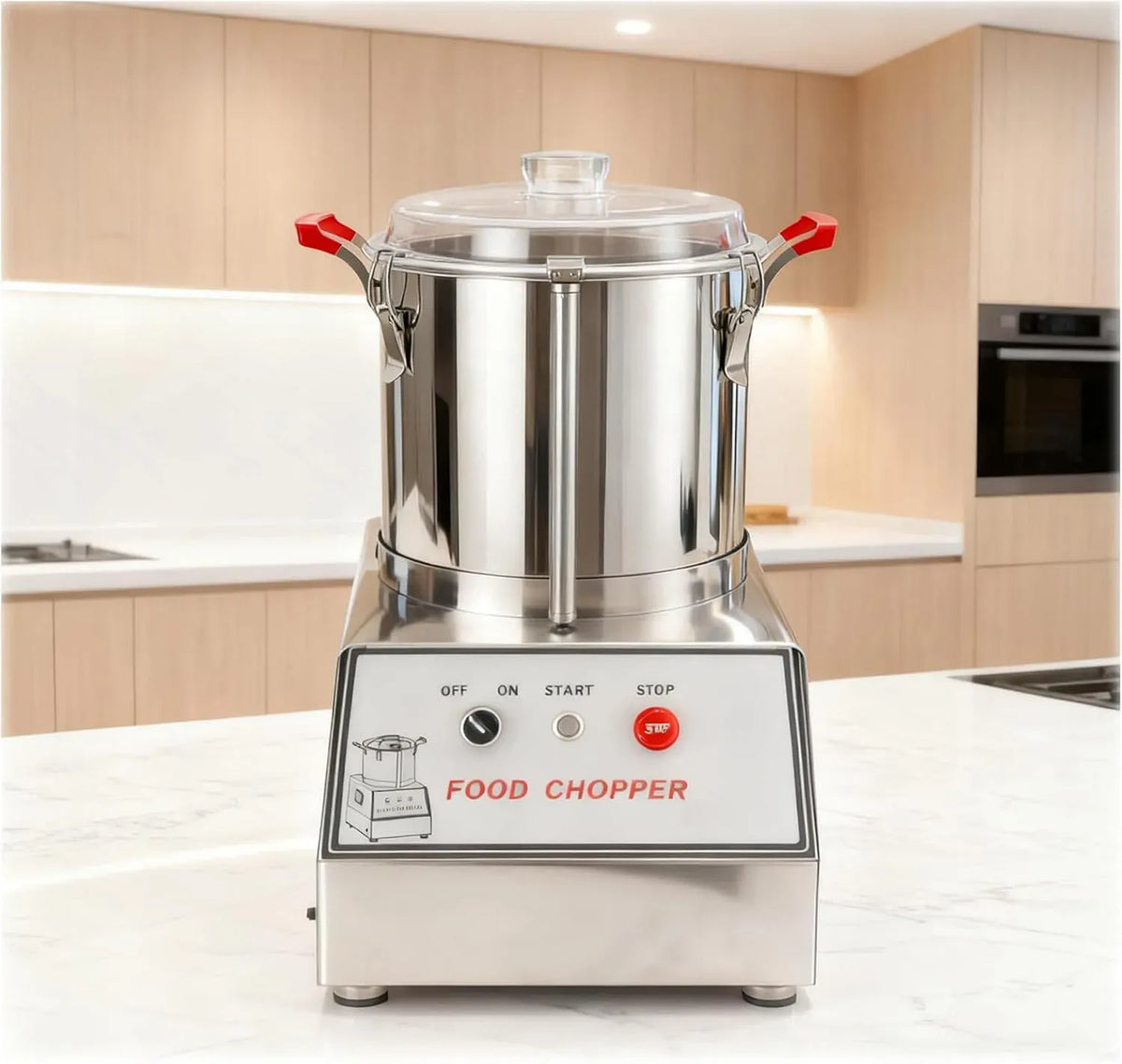 Robot da cucina A 1400, 7 L, professionale, acciaio inox, Trit tutto Elettrico per Verdure in cci io Inox Giri/Min, Cipolle 7L