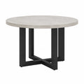Tavolo da pranzo rotondo in cemento composito e acciaio Ø 120 cm