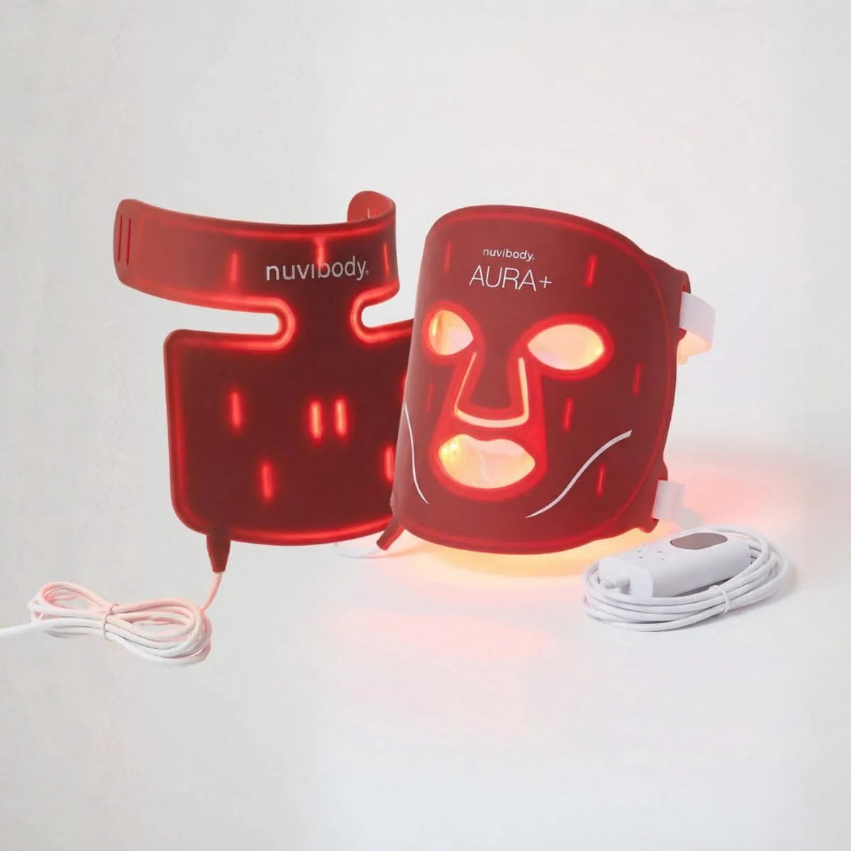 per viso e collo, Maschera per il viso a LED con luce rossa, terapia della luce rossa, maschera anti invecchiamento