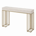 Consolle rettangolare in marmo e metallo 120x40x80 cm