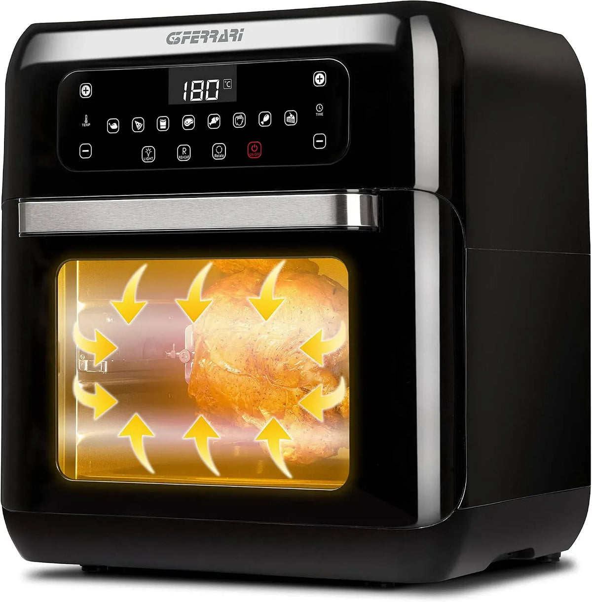 Friggitrice ad aria G10136, 11 L, 1500 W, 9 programmi, timer, display digitale, acciaio inox, nero, G3 Ferrari Friggisano 2