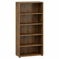 Scaffale libreria in legno composito marrone con cinque ripiani 180x80x30 cm