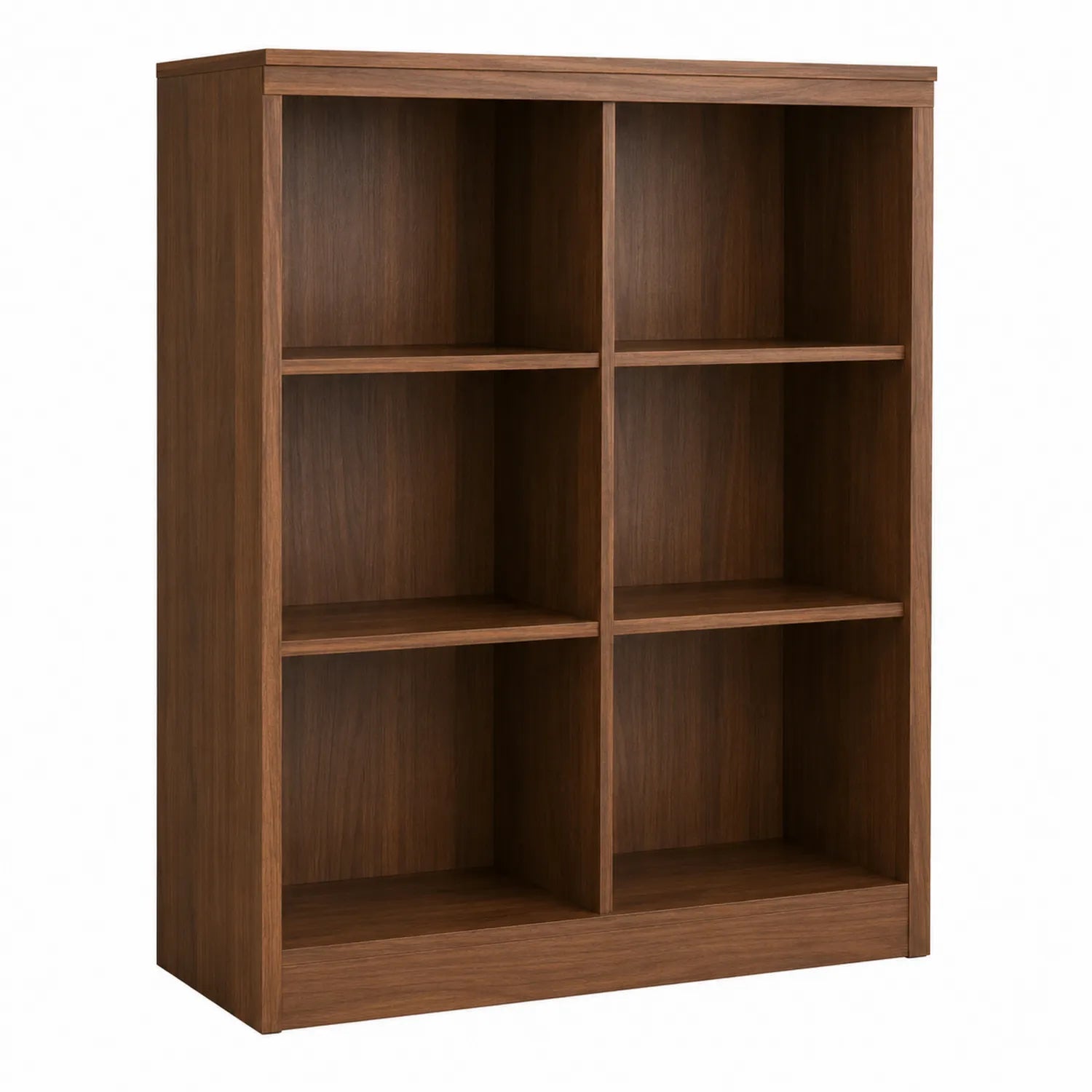 Libreria in MDF con 6 scomparti Marrone 120x80x30 cm