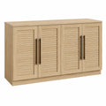 Credenza in MDF con impiallacciatura in Rovere Chiaro 160x80x40 cm
