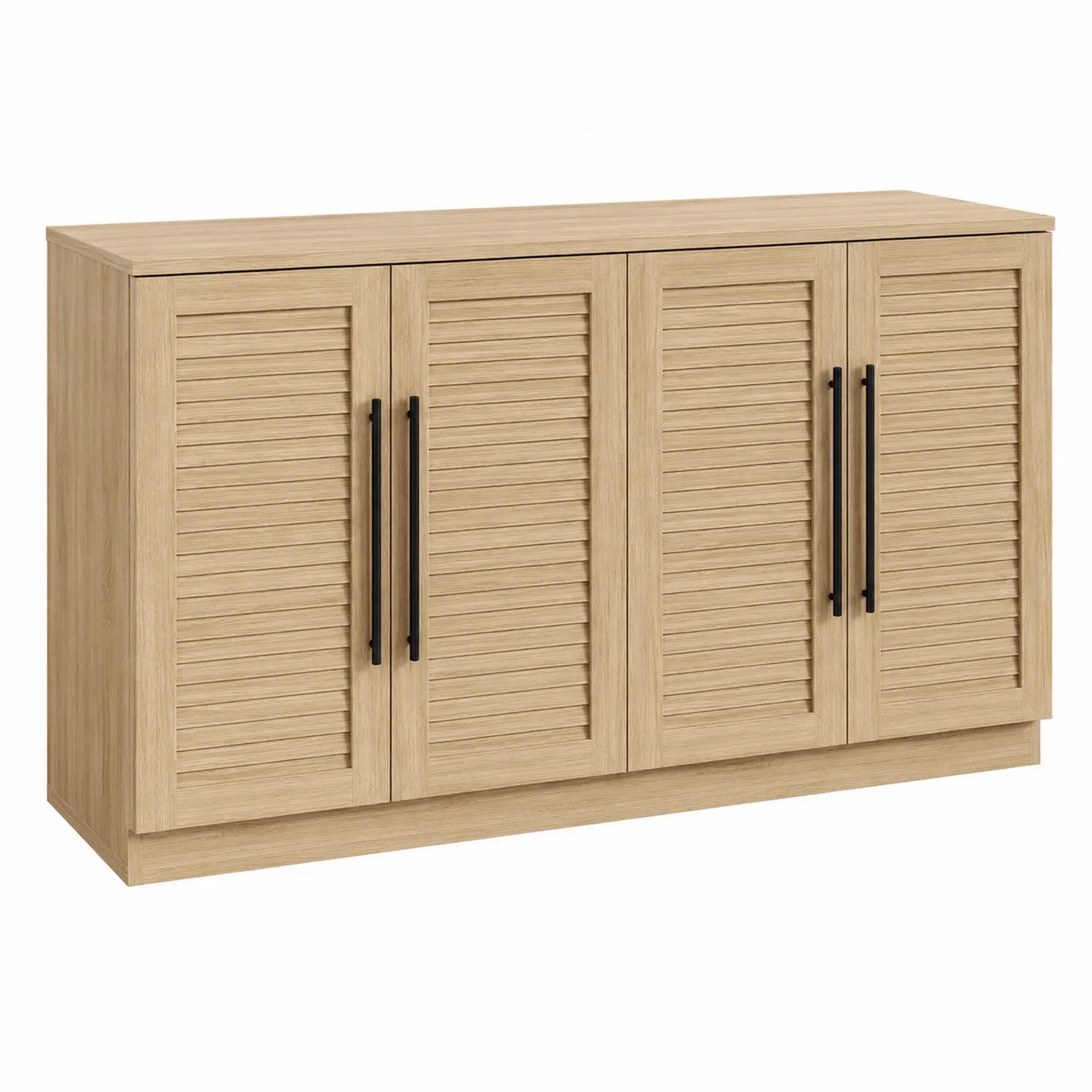 Credenza in MDF con impiallacciatura in Rovere Chiaro 160x80x40 cm