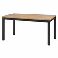 Tavolo da pranzo con piano in MDF e gambe in metallo 140x80 cm