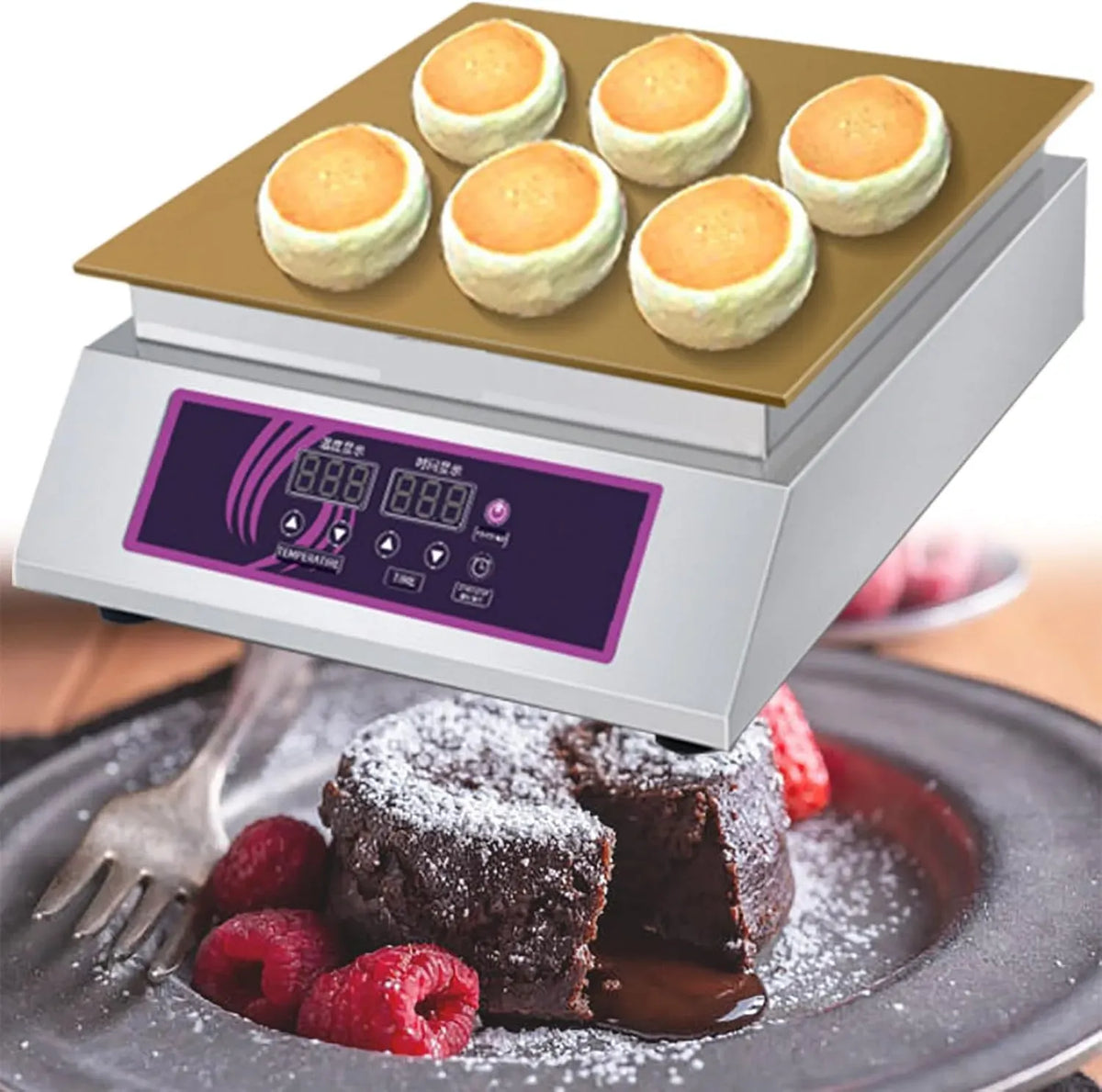 Macchina per Cupcake, Macchina per Pancake, Macchina per Souffl, professionale, ristoranti, rivestimento antiaderente, acciaio inox