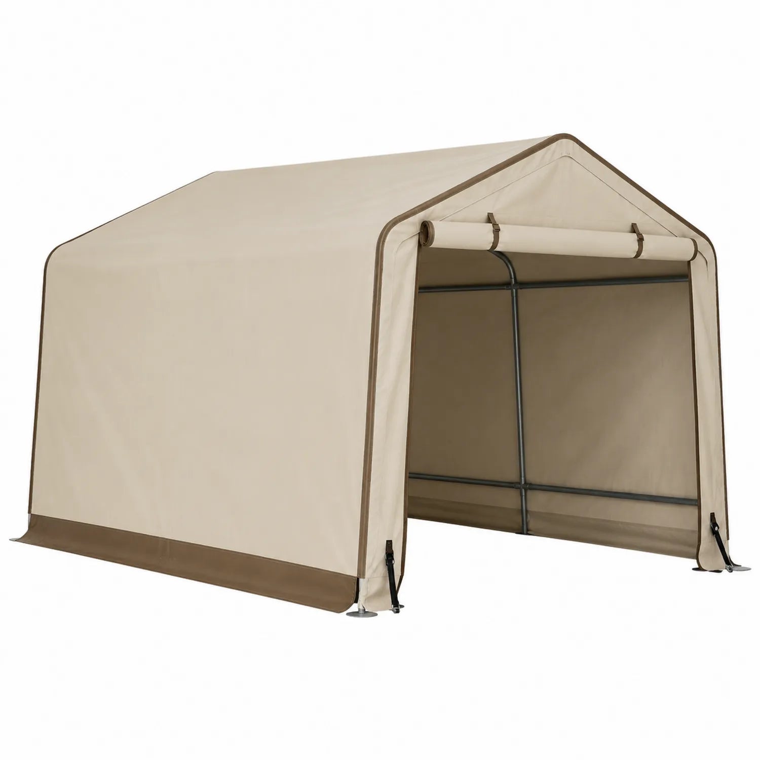 Tenda da Garage in Poliestere Beige 300x150x200 cm