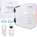 Anti-Età, Nourished Bodynskin Maschera LED Portatile per il Viso con Infrarossi Vicini, 114 LED, Terapia della Luce Blu, Rossa per il Viso