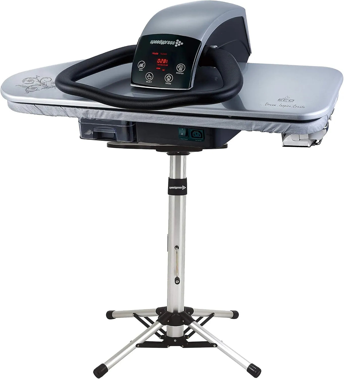81HD-Argento Supporto, Pressa, pressa da stiro a vapore, 81cm, 81 cm, professionale, Speedypress