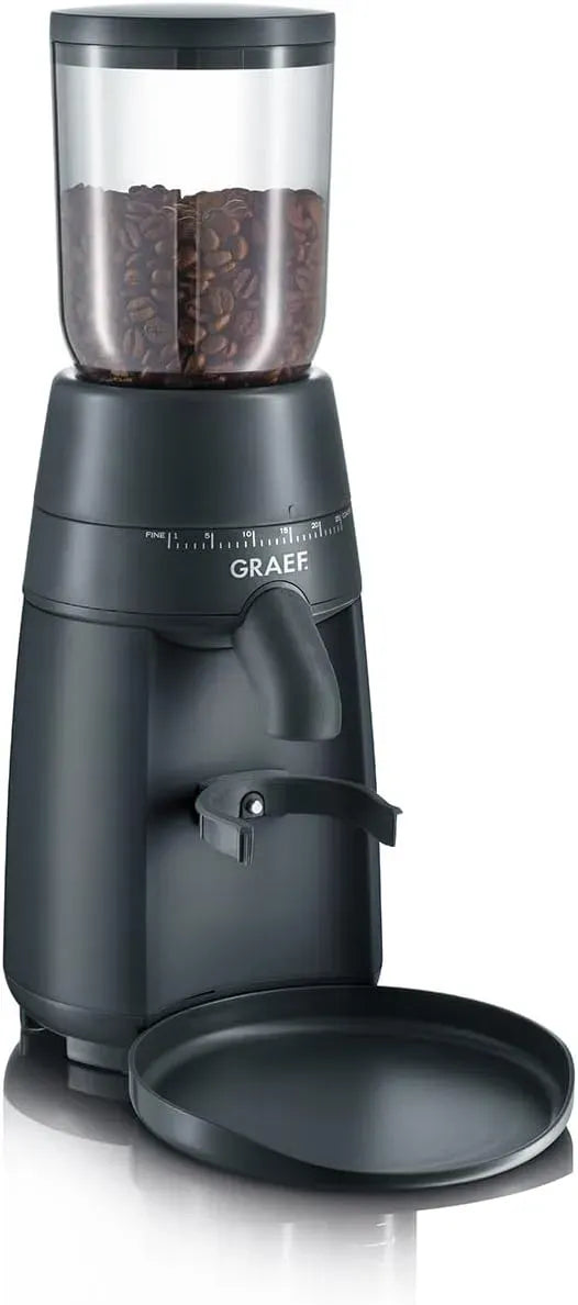 GRAEF CM702 filtro, macinino per chicchi di caffè, 12 tazze, rimovibile, acciaio inox, 24 livelli, nero
