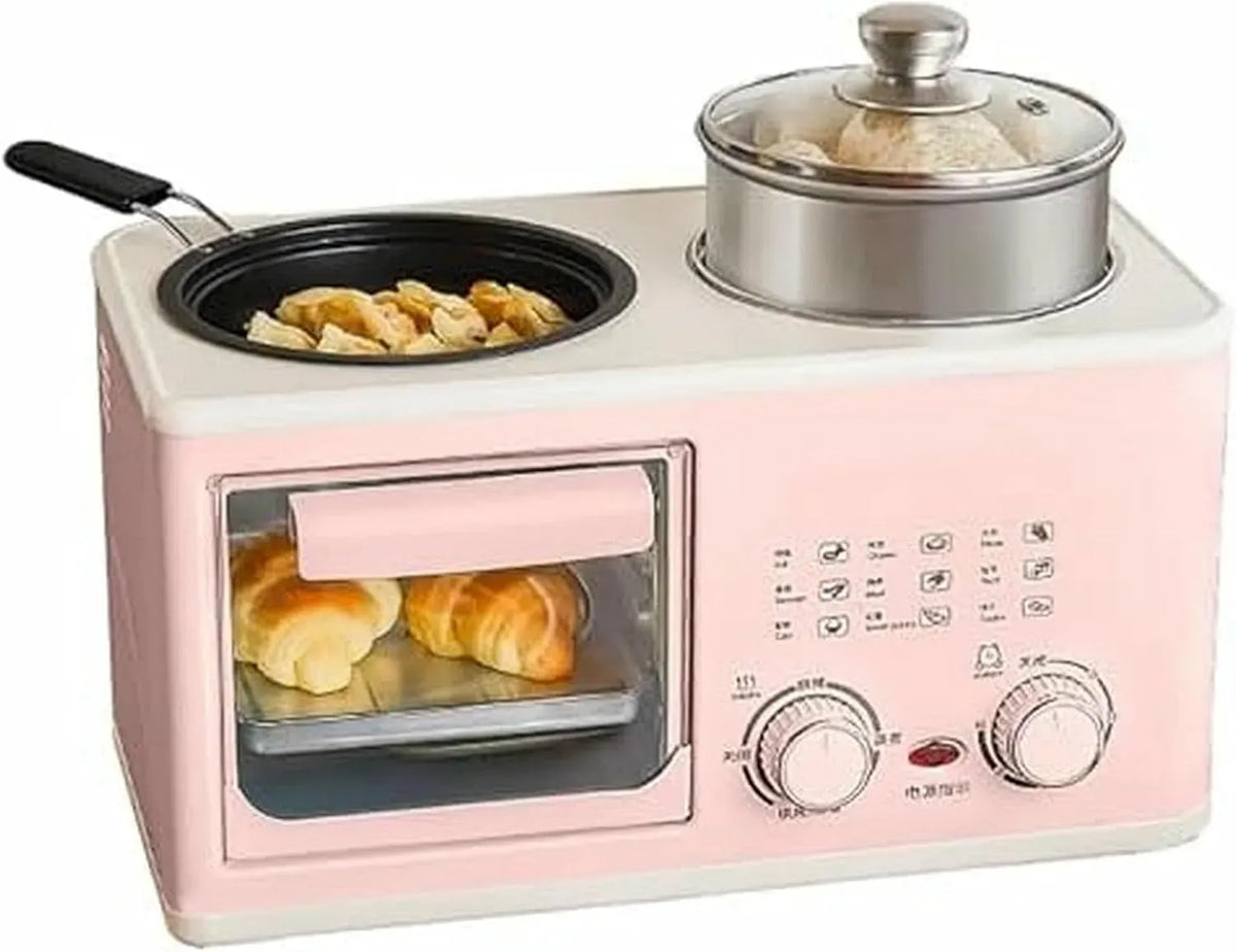 Forno elettrico, timer, vapore, Macchina Per La Colazione Multifunzionale 4 In 1
