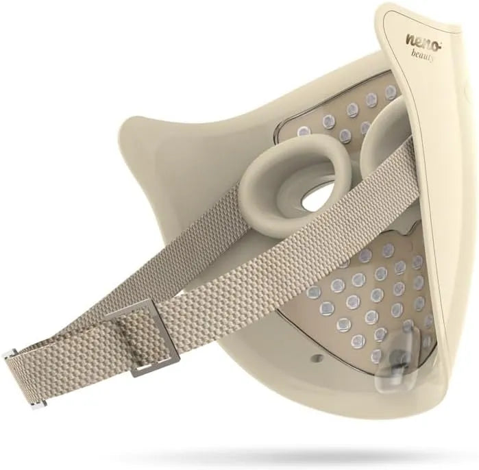 senza fili, Neno Beauty Alva Maschera Viso LED, Luce Terapia Maschera con 4 lunghezze d'onda, 220 LED, 3 modalità, USB-C, Anti-invecchiamento e cura
