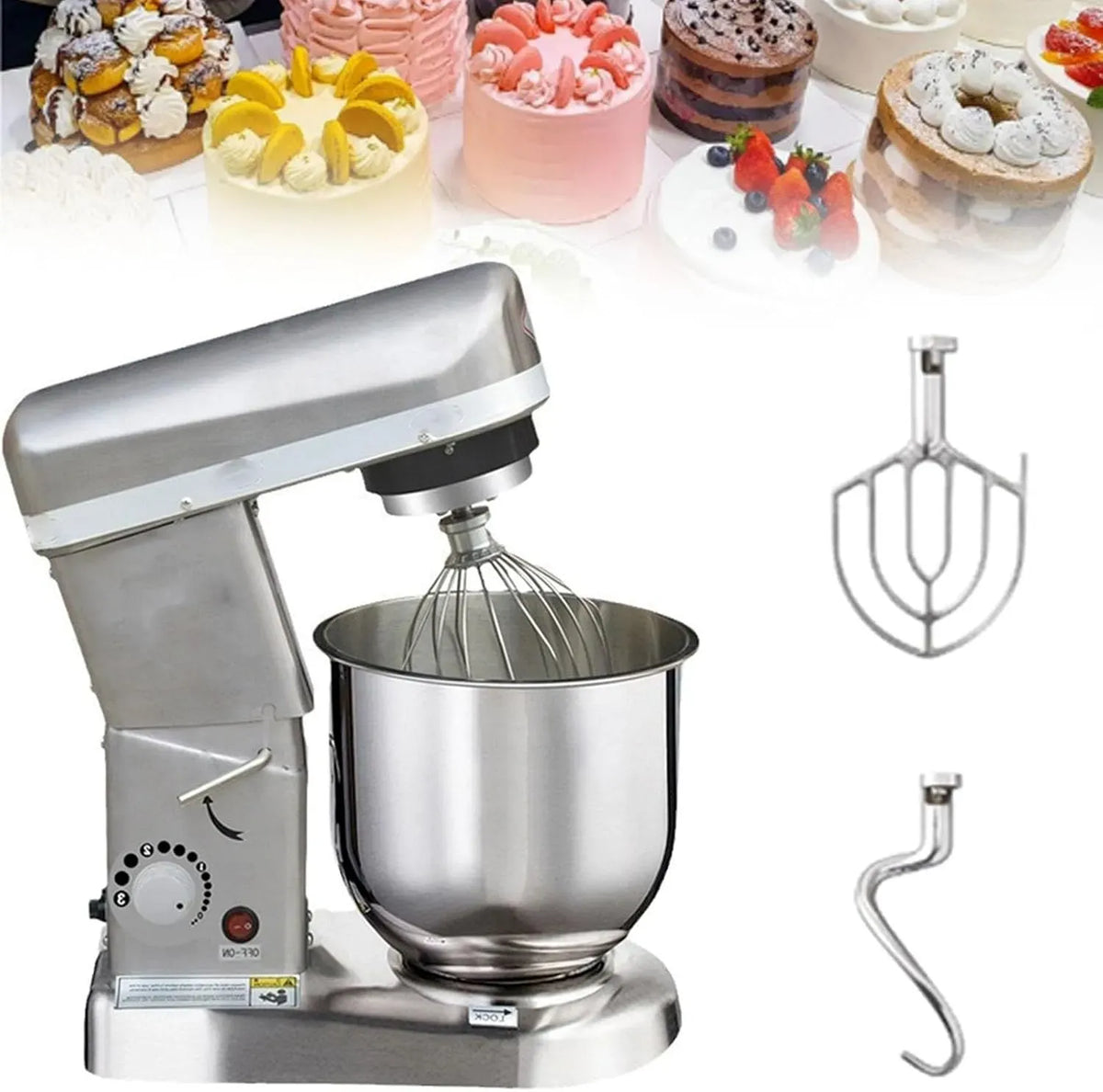 impastatrice leggera e portatile, gancio for impastare e frusta piatta, per Impastatrice planetaria professionale, versatile impastatrice da cucina da