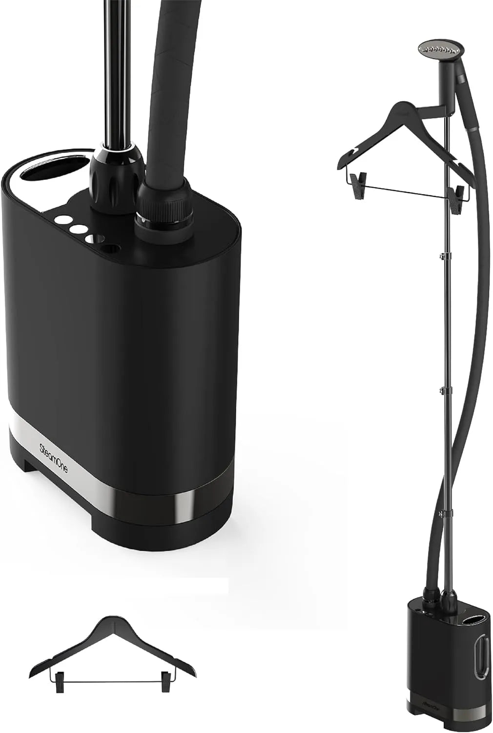 80min SteamOne Ferro da Stiro Verticale a Vapore Nero 2000W