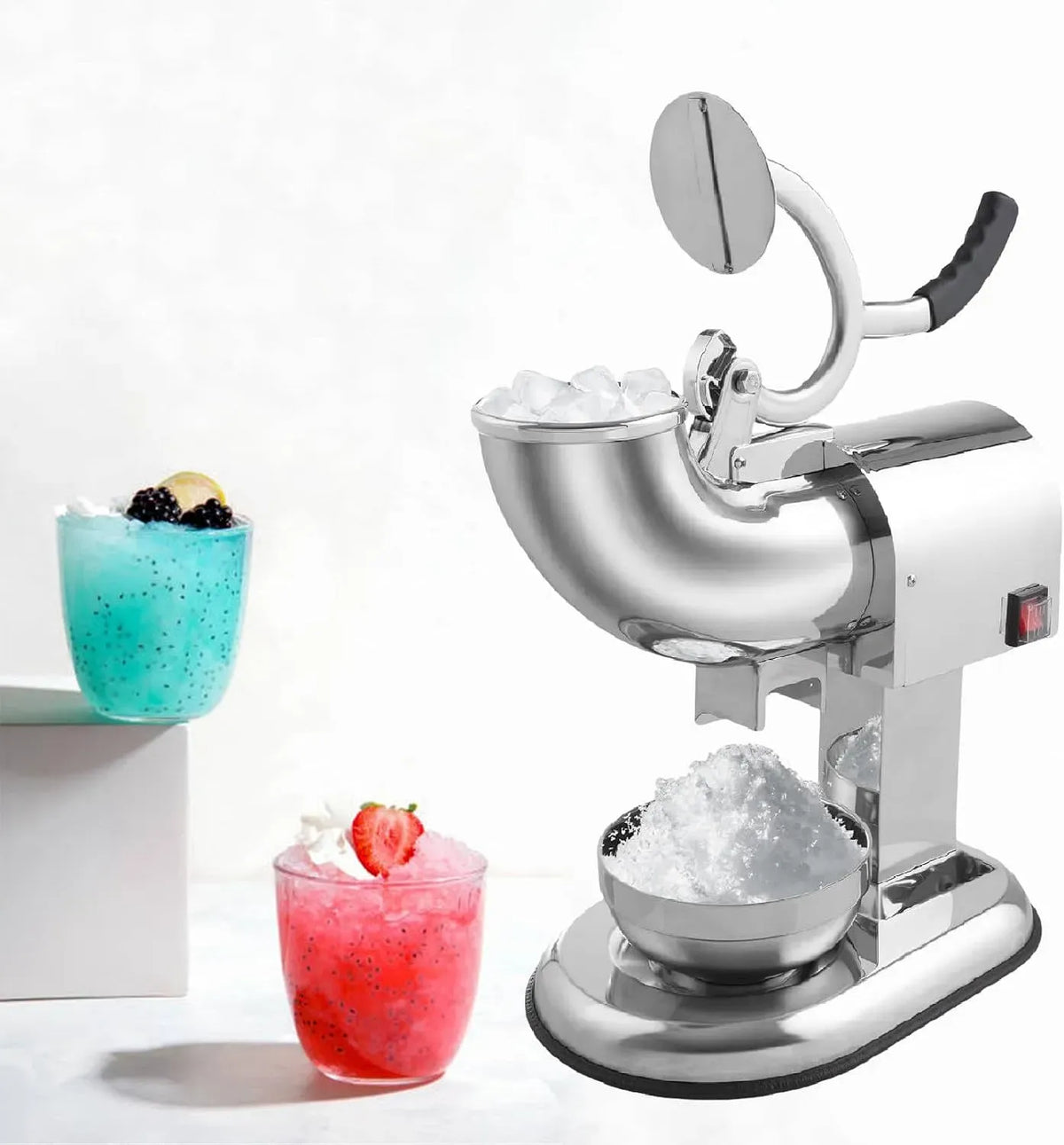 Macchina per Ghiaccio, professionale, acciaio inox, per Granite con Doppie Lame e Corpo in Acciaio Inossidab