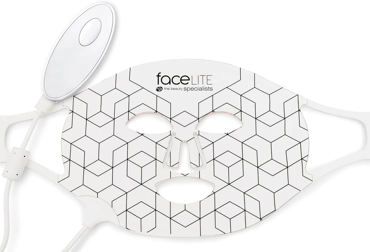 FCLT2 Trattamento con Luce Rossa e Infrarossa, Rio The Beauty Specialist faceLite Maschera LED Anti-Età per il Viso, stimola la creazione di collagene