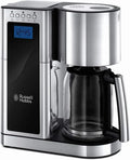 Russell Hobbs Elegance Piastra, Filtro, macchina da caffè elettrica, 1.25 L, 1600 W, 10 tazze, timer, funzione riscaldante, vetro