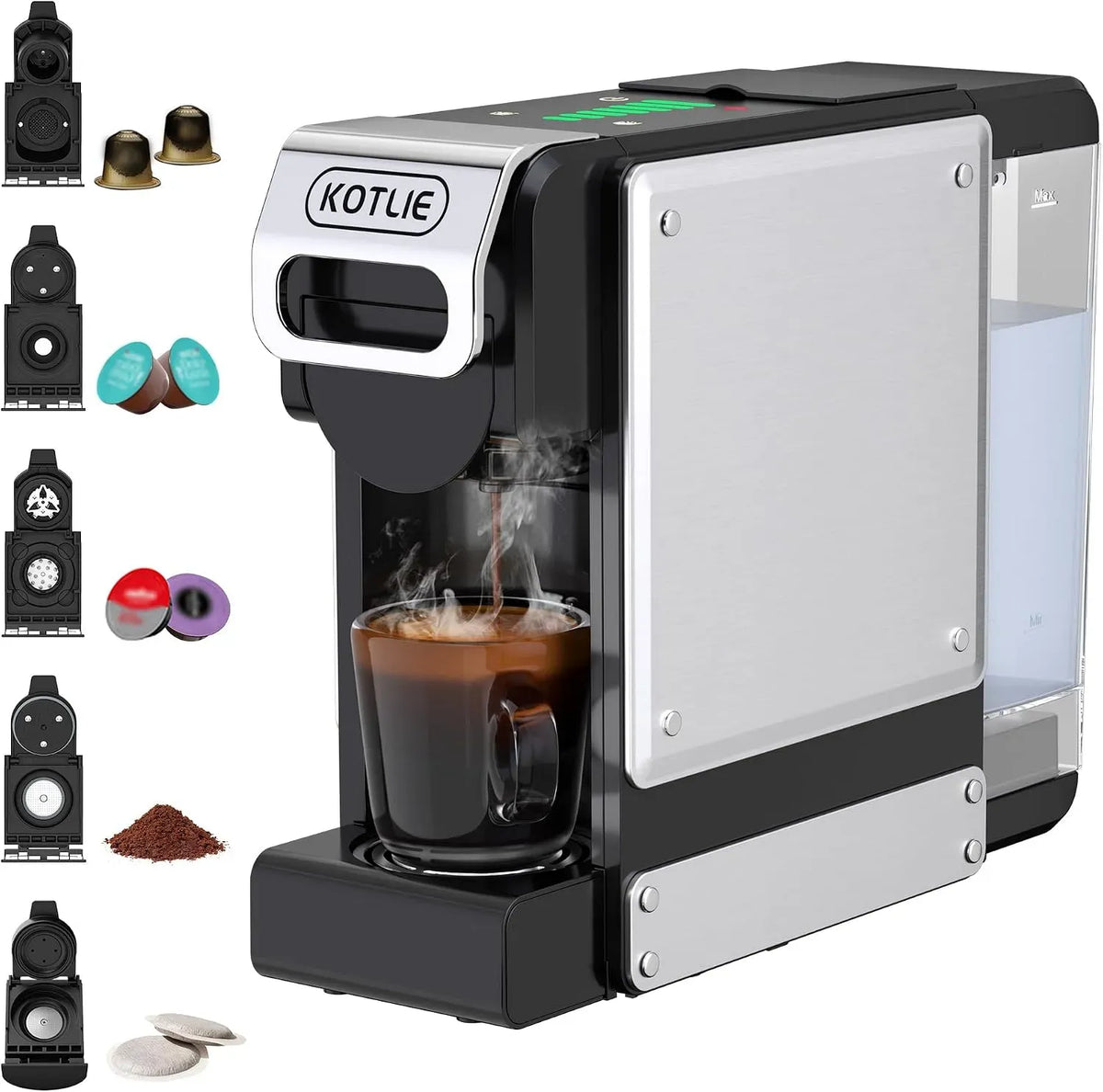 Nespresso Macchina da caffè, per Original/per Dolce Gusto/per A MODO MIO/ESE, 44 mm