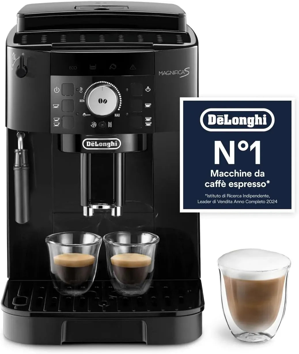 De'Longhi ECAM11.112.B Montalatte, cappuccinatore, touch, 4 Bevande One Touch, Macchina da caffè Automatica per Espresso e Cappuccino