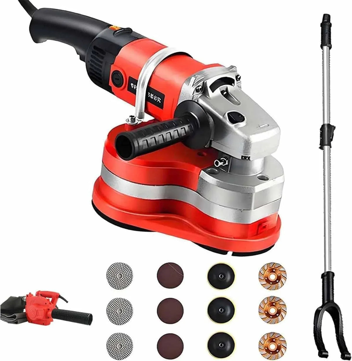 Aspirapolvere, 2800 W, ruote di trasporto, aspiratore elettrico domestico, Smerigliatrice e levigatrice per calcestruzzo