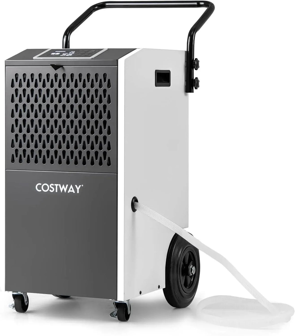 Deumidificatore, COSTWAY, portatile, ruote di trasporto, timer, bianco, Fabbrica e Grandi Spazi fino a 695 m³