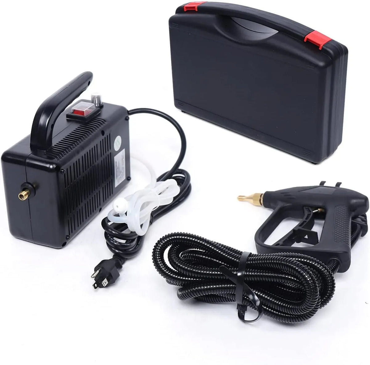 Pulitore a vapore Black-110v, 110 V, portatile, uso su pavimenti, cucina, auto, finestre e divano, nero