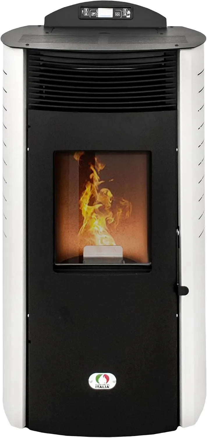 30H A PELLET ITALIA Siberia Aria New 18 KW, Stufa ad Aria Ventilata Efficienza 91% Scalda 180m² Autonomia Programmabile 5 Velocità e Potenze Garanzia