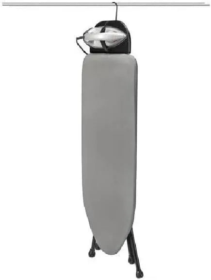50/60Hz Nero E Argento, Asse da stiro pieghevole per hotel con ferro a secco, 1330mm x 400mm, 1005mm x 400mm, Potenza:220-240V, Acciaio, sospeso